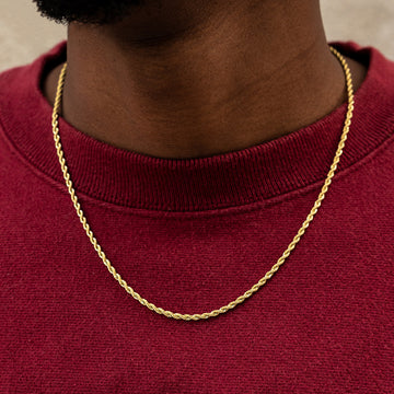 Rope Chain in Yellow Gold - 2mm