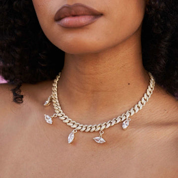 Iced Cuban Marquise Necklace