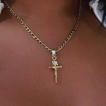 18k Vermeil Crucifix Pendant