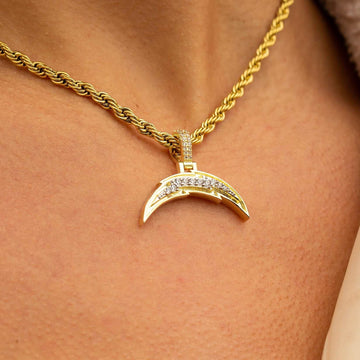 Los Angeles Chargers Micro Logo Pendant - Yellow Gold