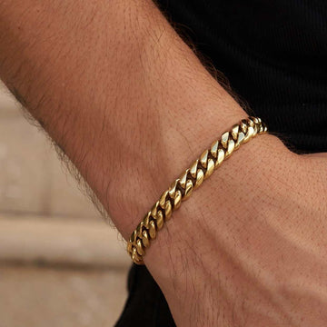 Miami Cuban Link Bracelet - 8mm, Size 9, 18K - The GLD Shop