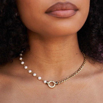 Figaro Chain + Pearl Necklace