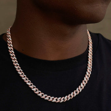Two-Tone GLD Link Chain in Rose/White Gold - 8.5mm