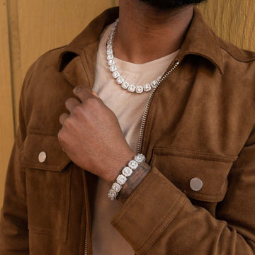 Clustered Tennis Necklace + Bracelet Bundle