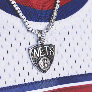 Brooklyn Nets Pendant in White Gold