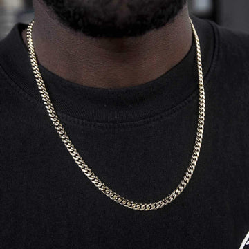 Cuban Link Chain in Yellow Gold - 5mm