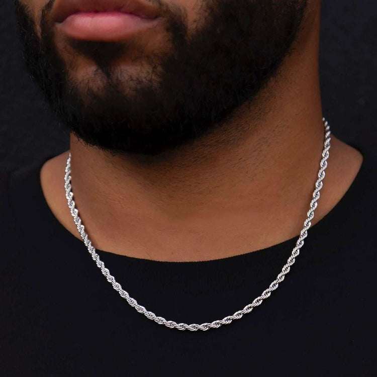 Rope Chain in White Gold - 4mm – The GLD Shop
