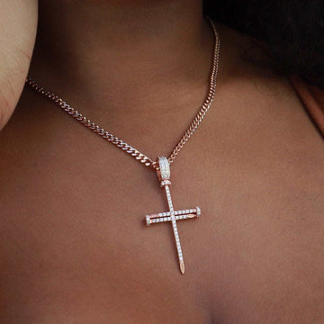 Nail Cross in Rose Gold