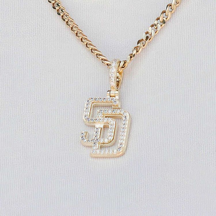 San Diego Padres Micro Pendant, 18K - The GLD Shop