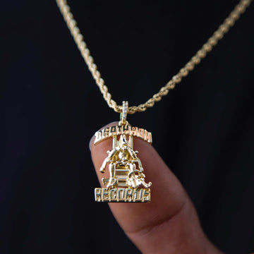 Solid Gold Micro Death Row Pendant